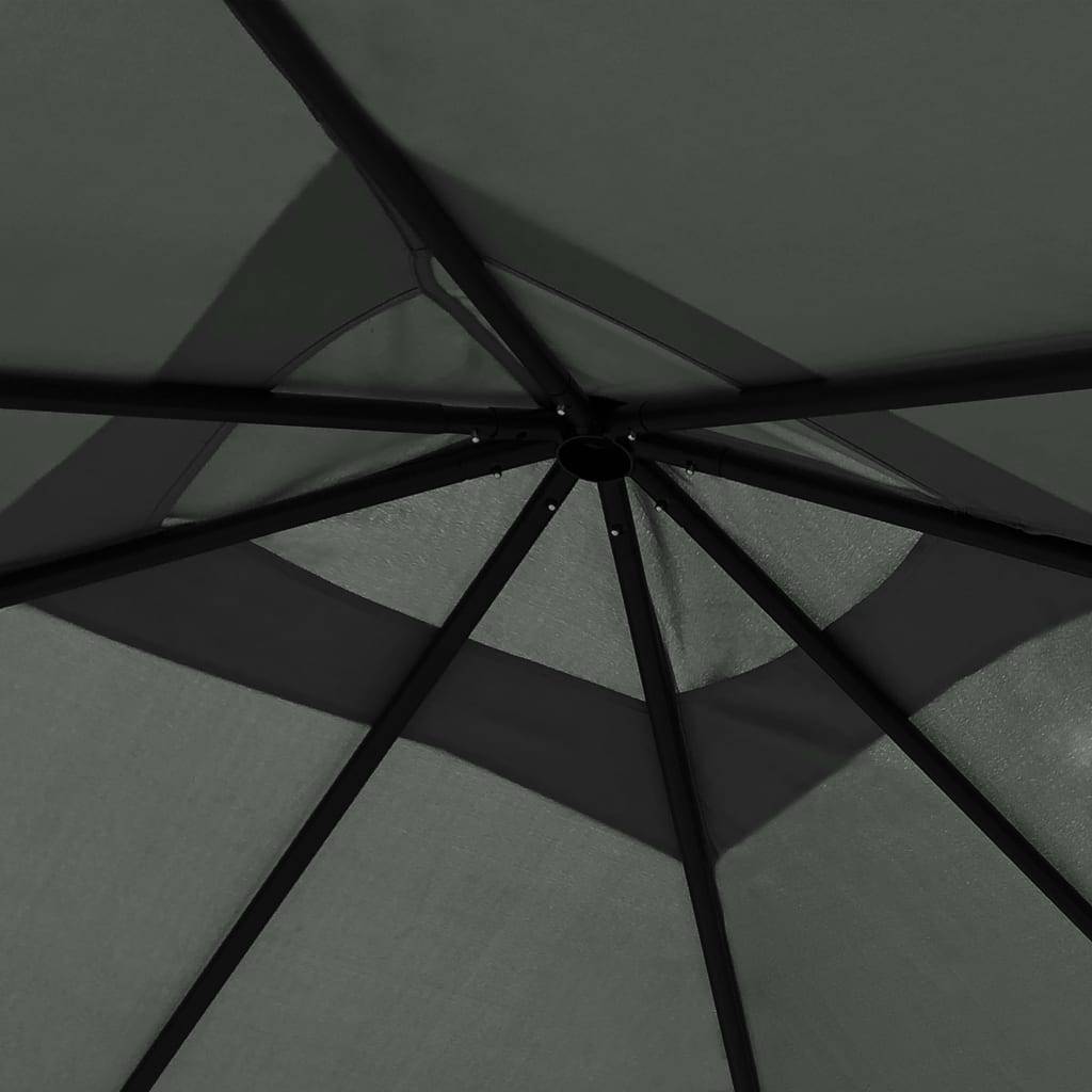 vidaXL Pavillon 3x3x2,6 m Anthrazit 160 g/m²