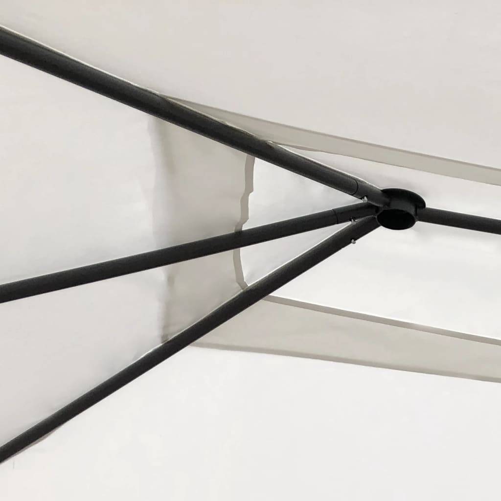 vidaXL Pavillon mit Pfostenabdeckungen 3x4x2,6 m Creme 160 g/m²