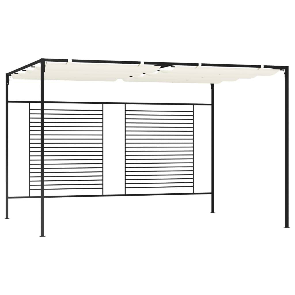 vidaXL Pavillon mit Ausziehbarem Dach 3x4x2,3 m Cremeweiß 180 g/m²