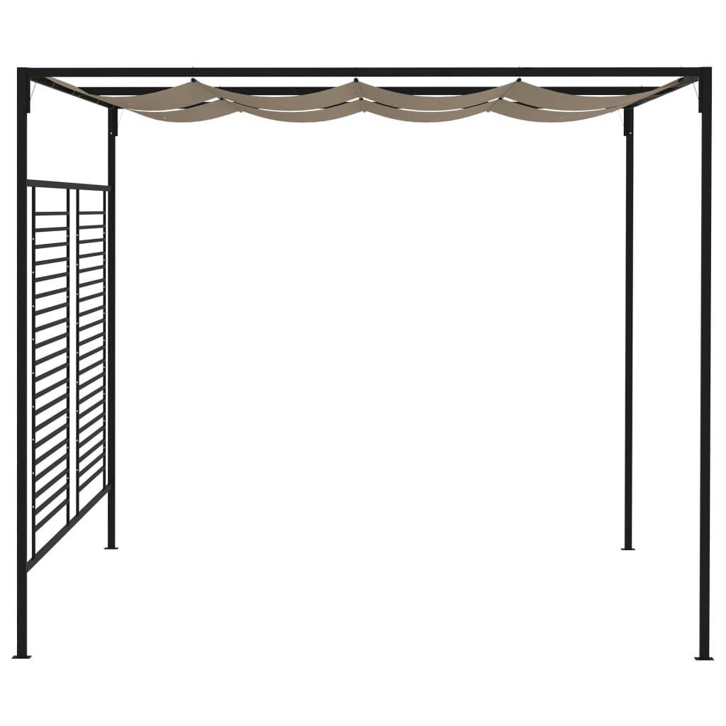 vidaXL Pavillon mit Ausziehbarem Dach 3x4x2,3 m Taupe 180 g/m²