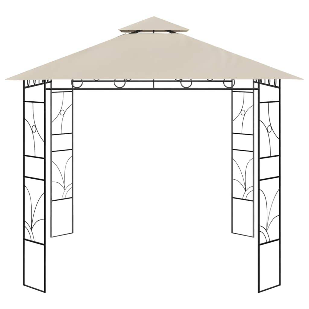 vidaXL Pavillon 3x3x2,7 m Creme 160 g/m²