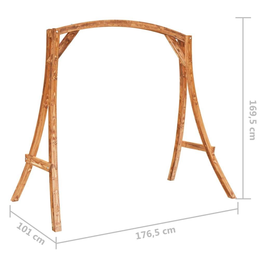 vidaXL Schaukelgestell Bugholz Massiv mit Teak-Finish