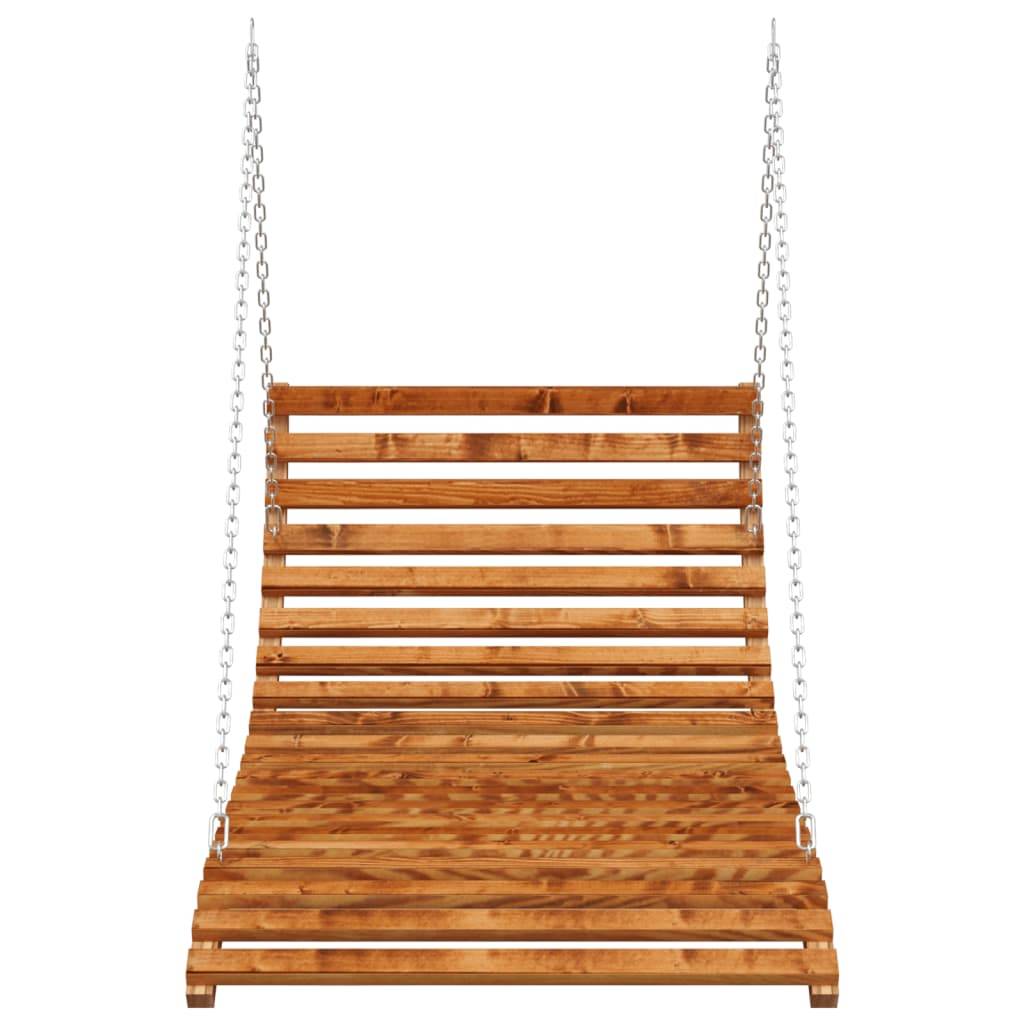 vidaXL Bett-Schaukel Bugholz Massiv mit Teak-Finish 115x147x46 cm