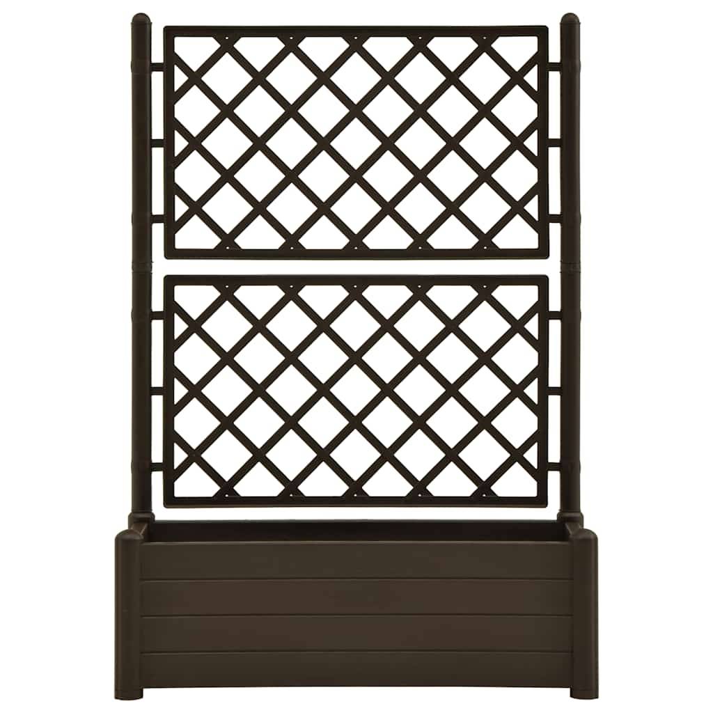 vidaXL Pflanzkübel mit Spalier 100x43x142 cm PP Mokka