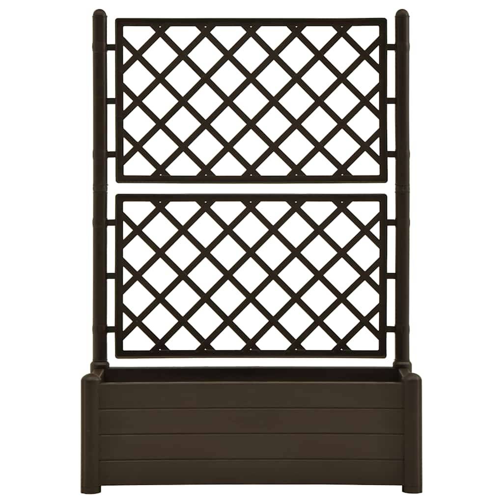 vidaXL Pflanzkübel mit Spalier 100x43x142 cm PP Mokka