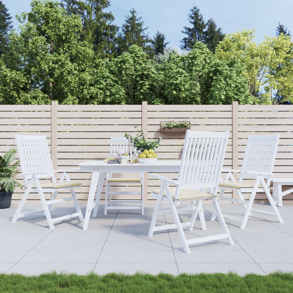 vidaXL Gartenstuhl-Kissen 4 Stk. Creme 50x50x3 cm Oxford-Gewebe