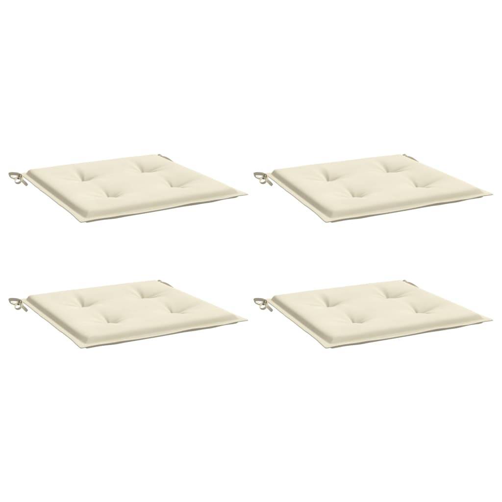 vidaXL Gartenstuhl-Kissen 4 Stk. Creme 50x50x3 cm Oxford-Gewebe