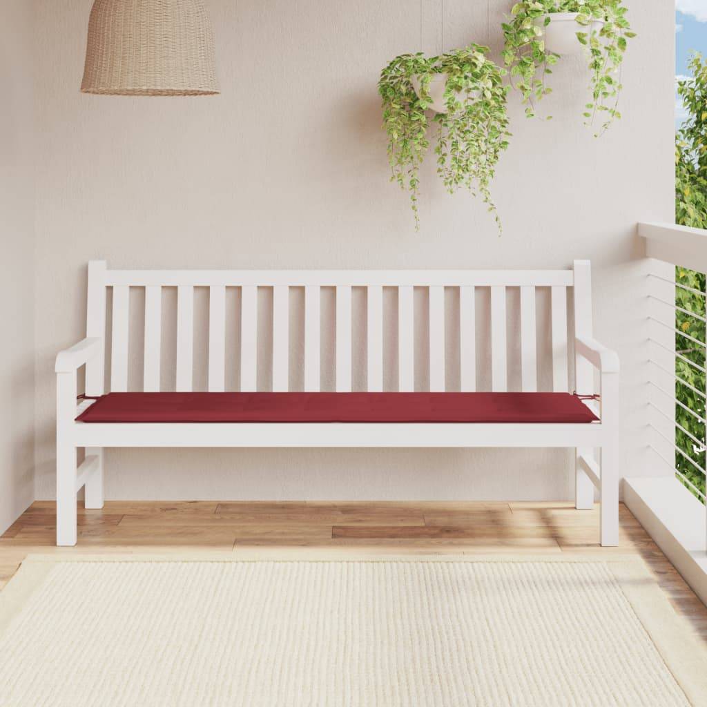 vidaXL Gartenbank-Auflage Weinrot 180x50x3 cm Oxford-Gewebe