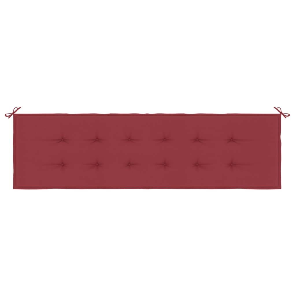 vidaXL Gartenbank-Auflage Weinrot 180x50x3 cm Oxford-Gewebe