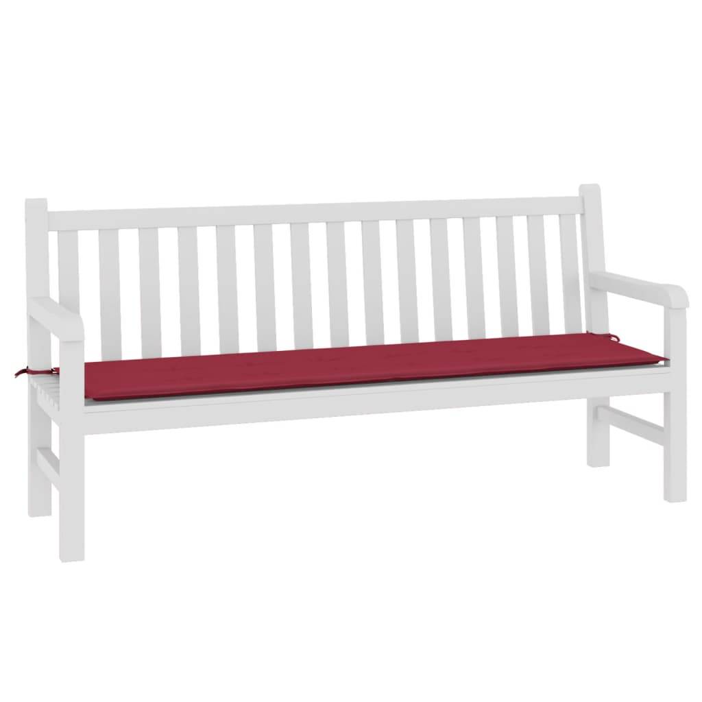 vidaXL Gartenbank-Auflage Weinrot 180x50x3 cm Oxford-Gewebe