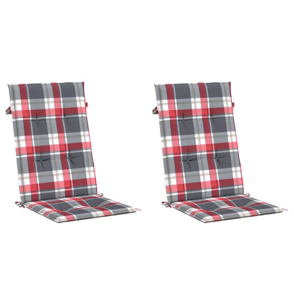 vidaXL Gartenstuhlauflagen für Hochlehner 2 Stk. 120x50x3 cm Stoff
