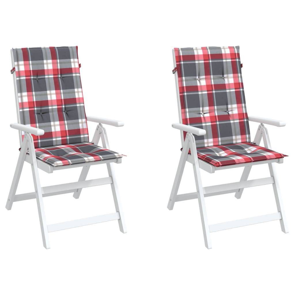 vidaXL Gartenstuhlauflagen für Hochlehner 2 Stk. 120x50x3 cm Stoff