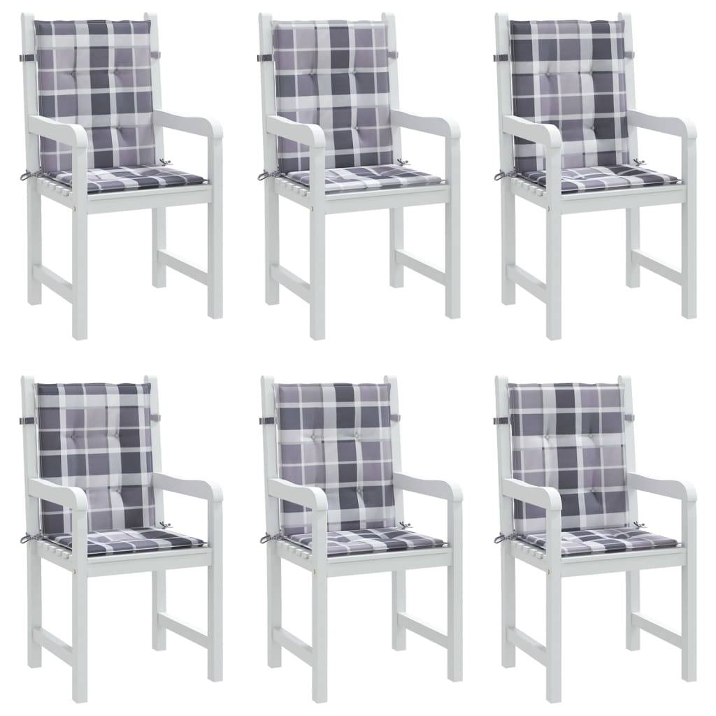 vidaXL Gartenstuhlauflagen für Niedriglehner 6 Stk. 100x50x3 cm