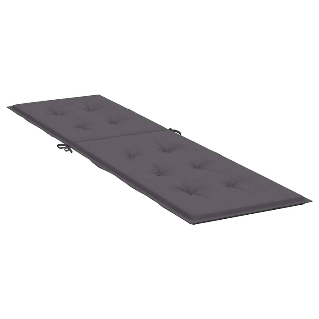vidaXL Liegestuhl-Auflage Anthrazit (75+105)x50x4 cm