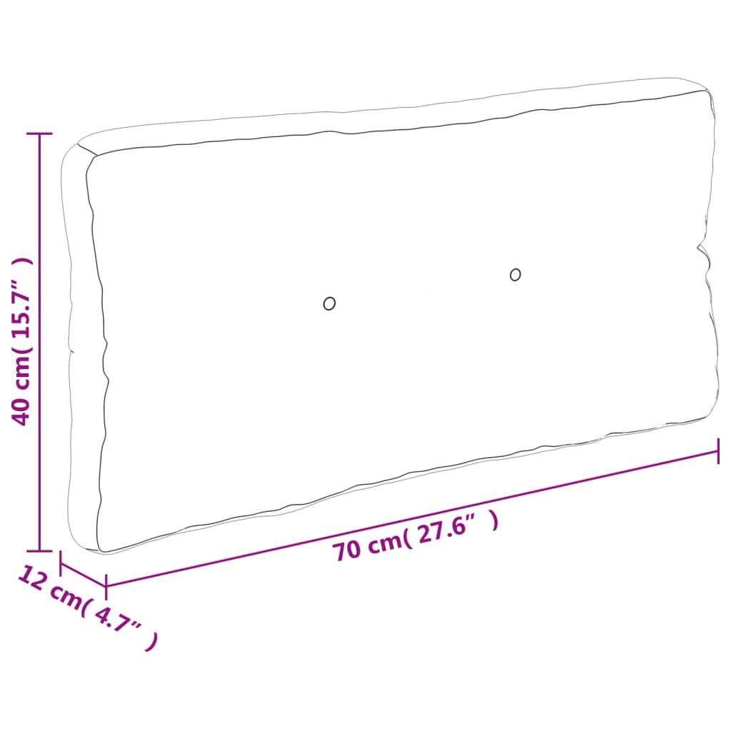 vidaXL Palettenkissen Marineblau 70x40x12 cm Oxford-Gewebe