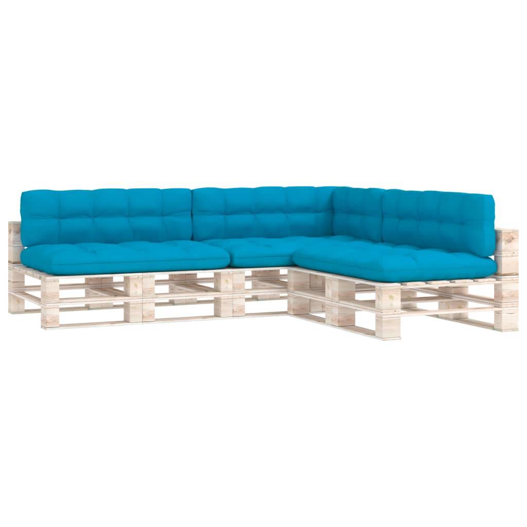 vidaXL Palettensofa-Auflagen 7 Stk. Blau
