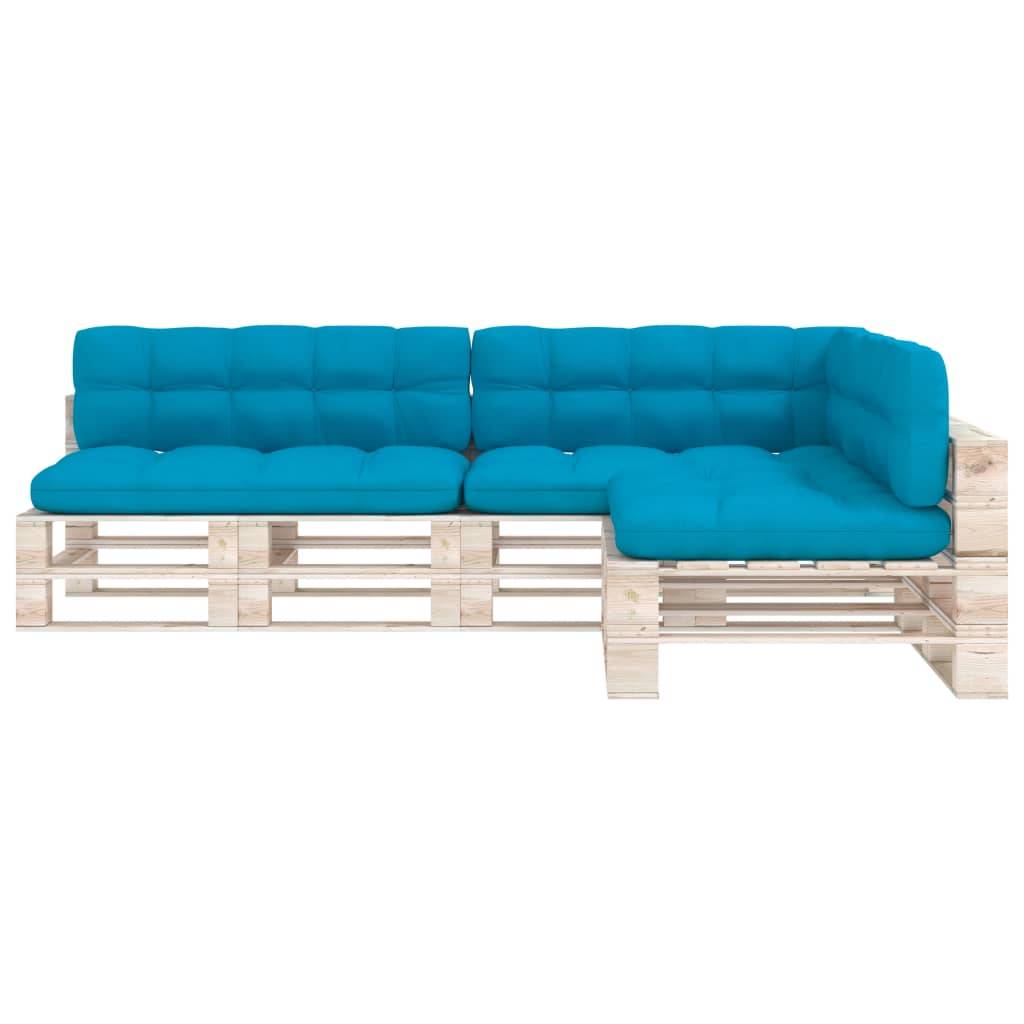 vidaXL Palettensofa-Auflagen 7 Stk. Blau
