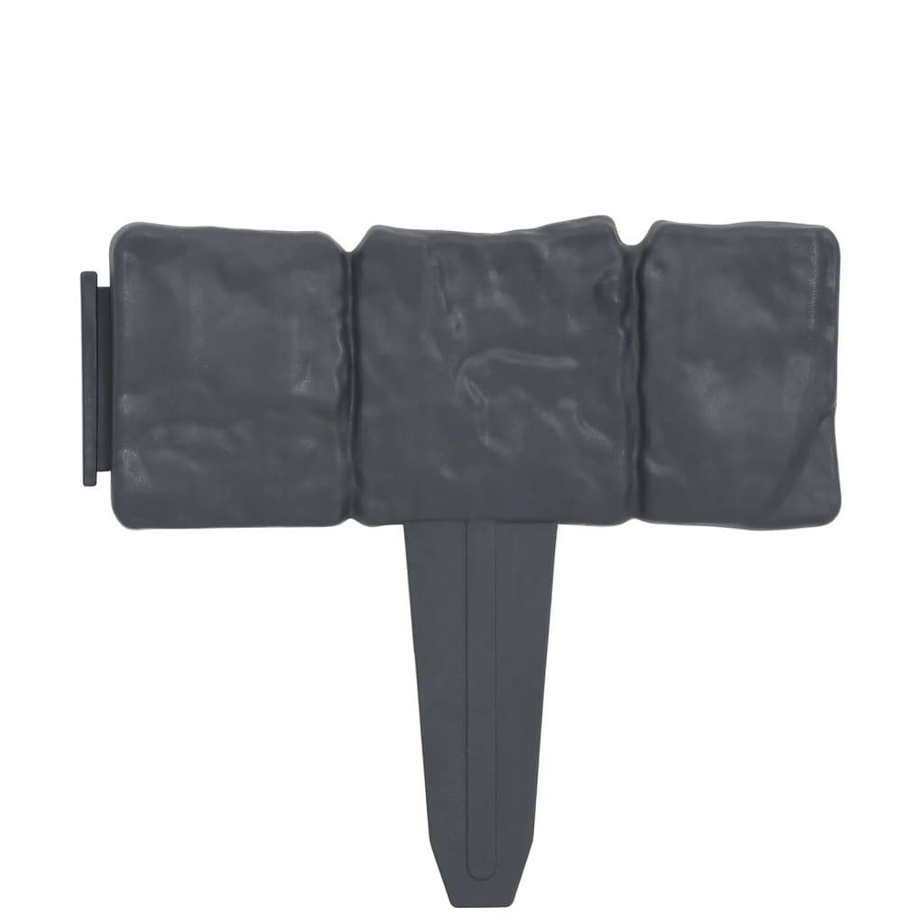 vidaXL Rasenkante Steinoptik 41 Stk. Kunststoff 10 m