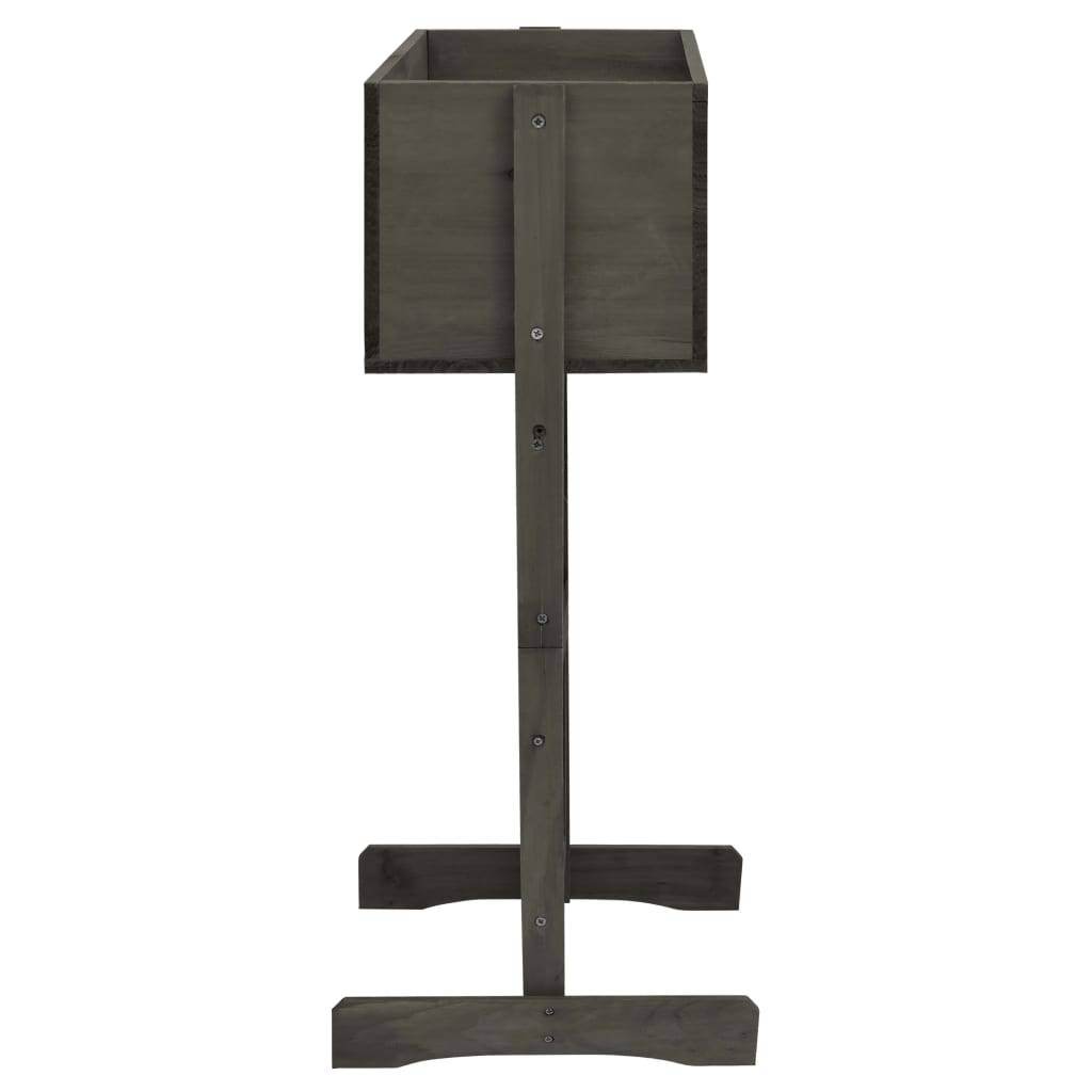 vidaXL Garten-Spalier mit Blumenkasten Grau 45x30x74 cm Tannenholz