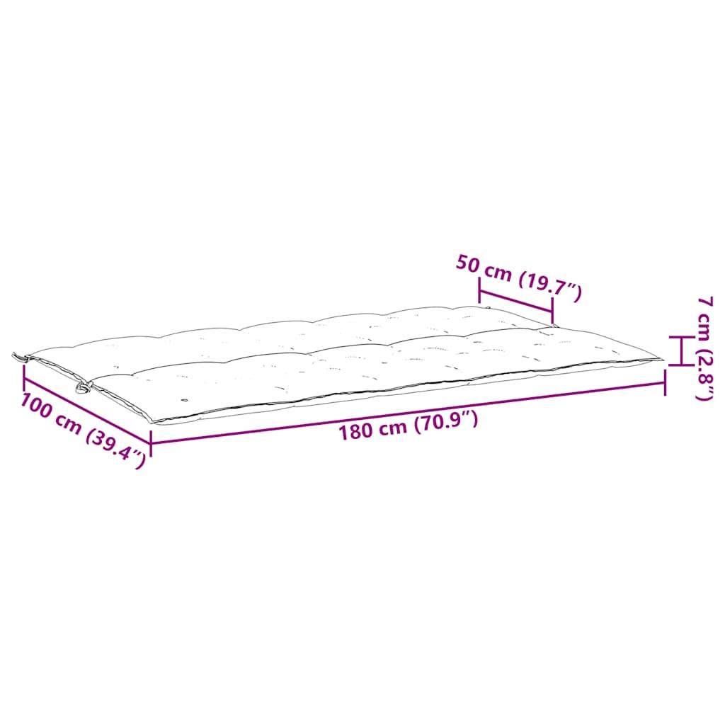 vidaXL Gartenbank-Auflage Grün 180x(50+50)x7 cm Oxford-Gewebe