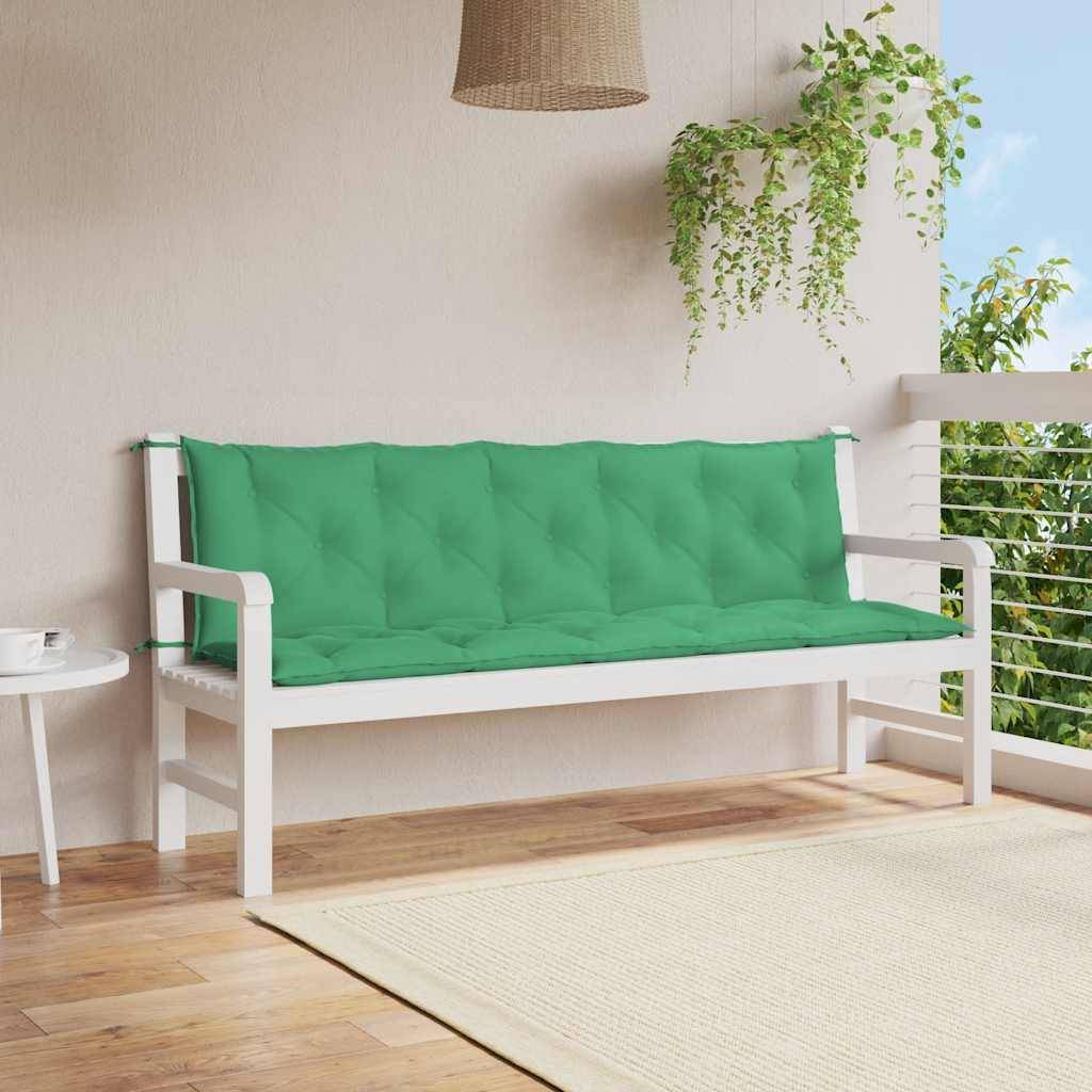 vidaXL Gartenbank-Auflage Grün 180x(50+50)x7 cm Oxford-Gewebe