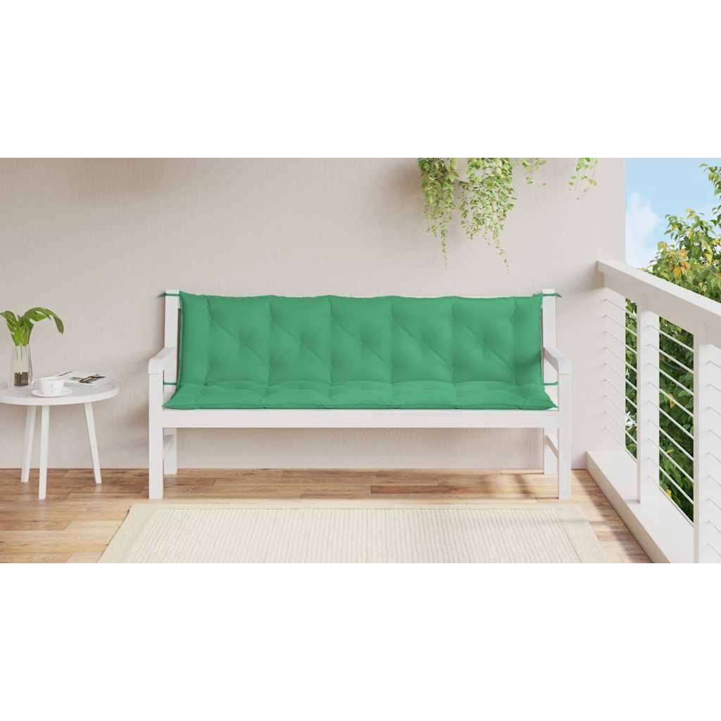vidaXL Gartenbank-Auflage Grün 180x(50+50)x7 cm Oxford-Gewebe