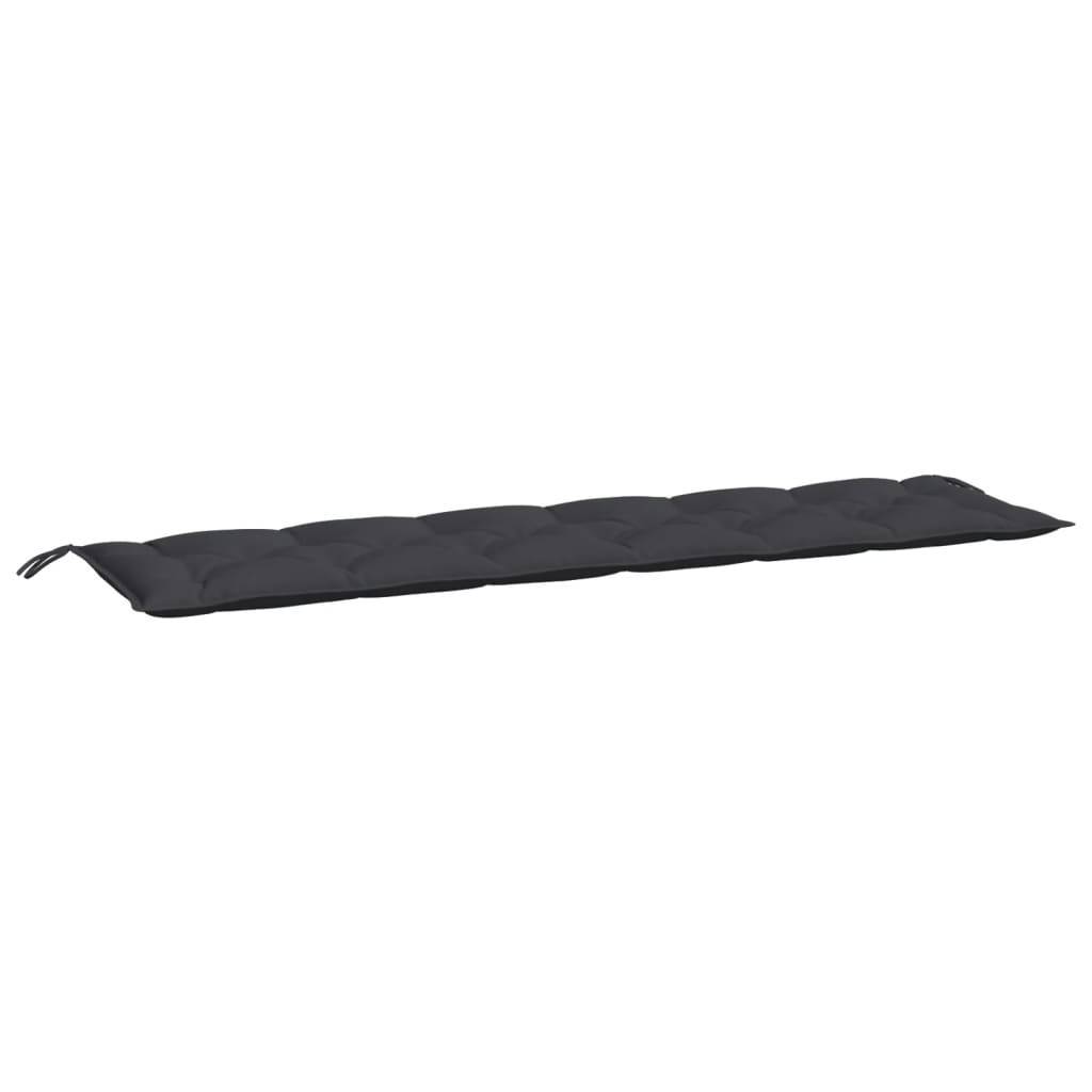 vidaXL Gartenbank-Auflagen 2 Stk. Schwarz 200x50x7 cm Oxford-Gewebe