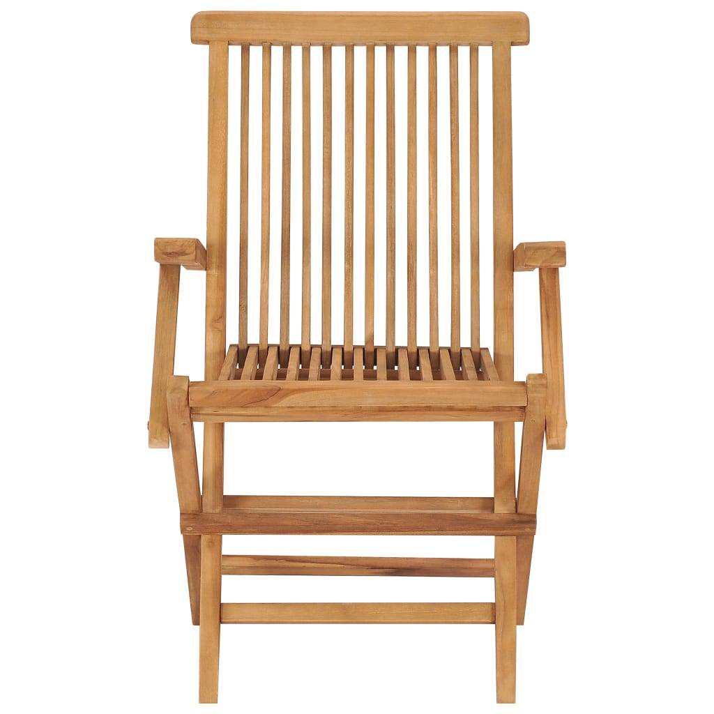 vidaXL Klappbare Gartenstühle 3 Stk. Massivholz Teak