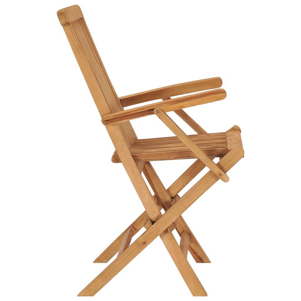 vidaXL Klappbare Gartenstühle 2 Stk. Massivholz Teak