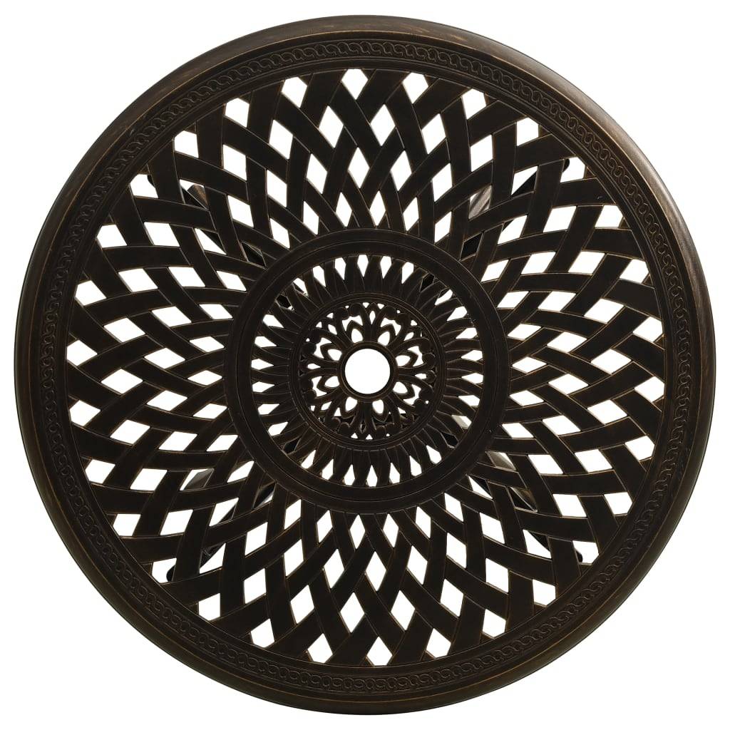 vidaXL Gartentisch Bronzen 78x78x72 cm Aluminiumguss