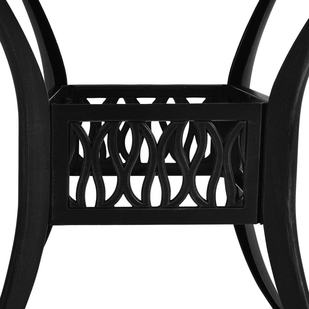 vidaXL Gartentisch Schwarz 90x90x74 cm Aluminiumguss