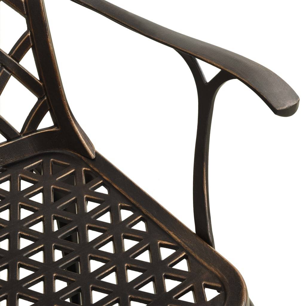 vidaXL 3-tlg. Bistro-Set Aluminiumguss Bronzen