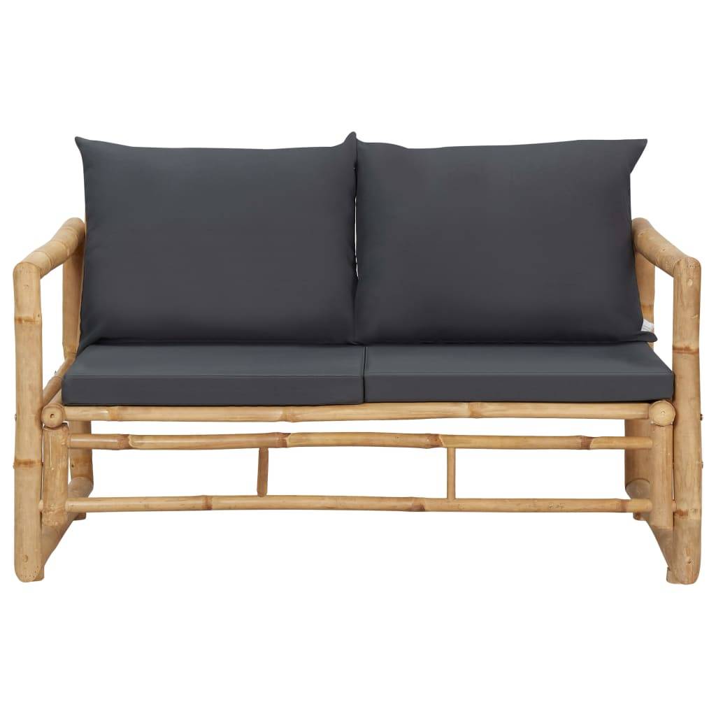 vidaXL 4-tlg. Garten-Lounge-Set mit Auflagen Bambus