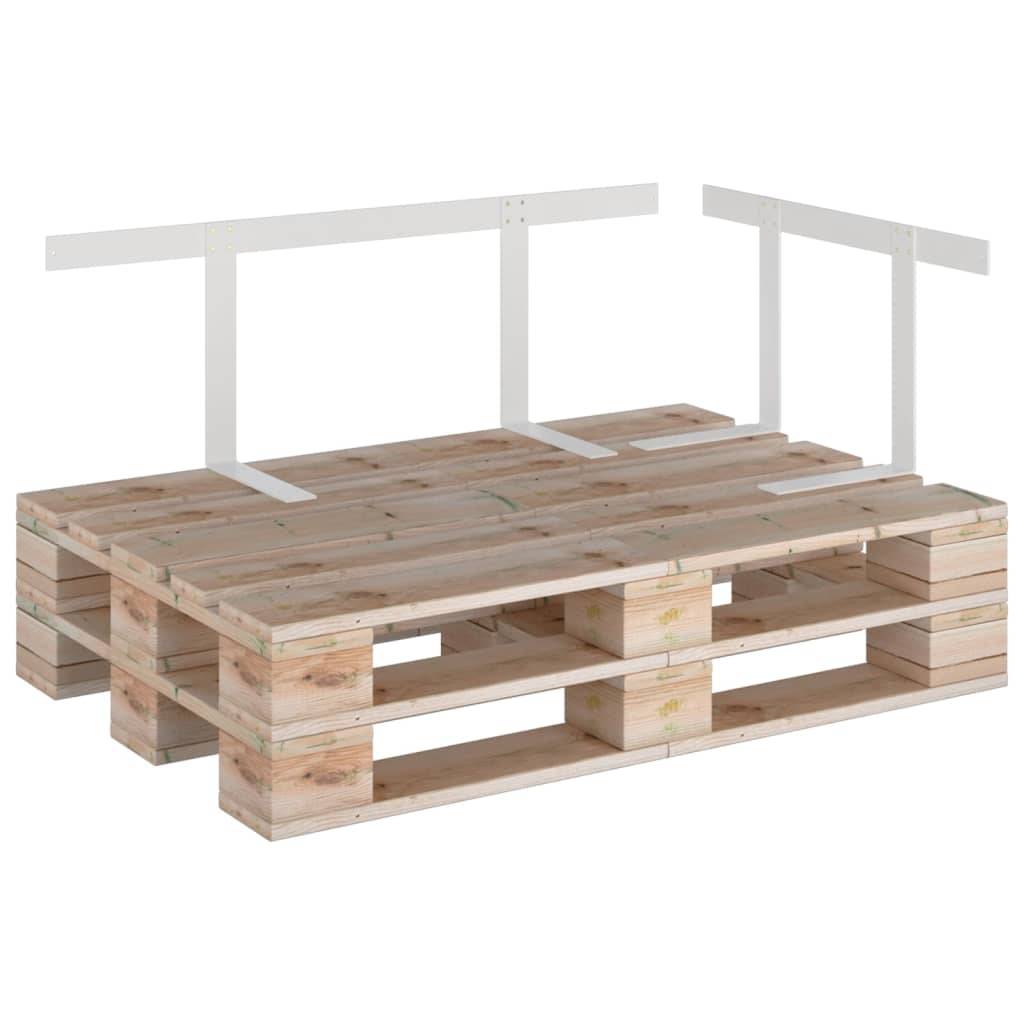 vidaXL Rückenlehne für Palettensofa Weiß 110 cm Eisen