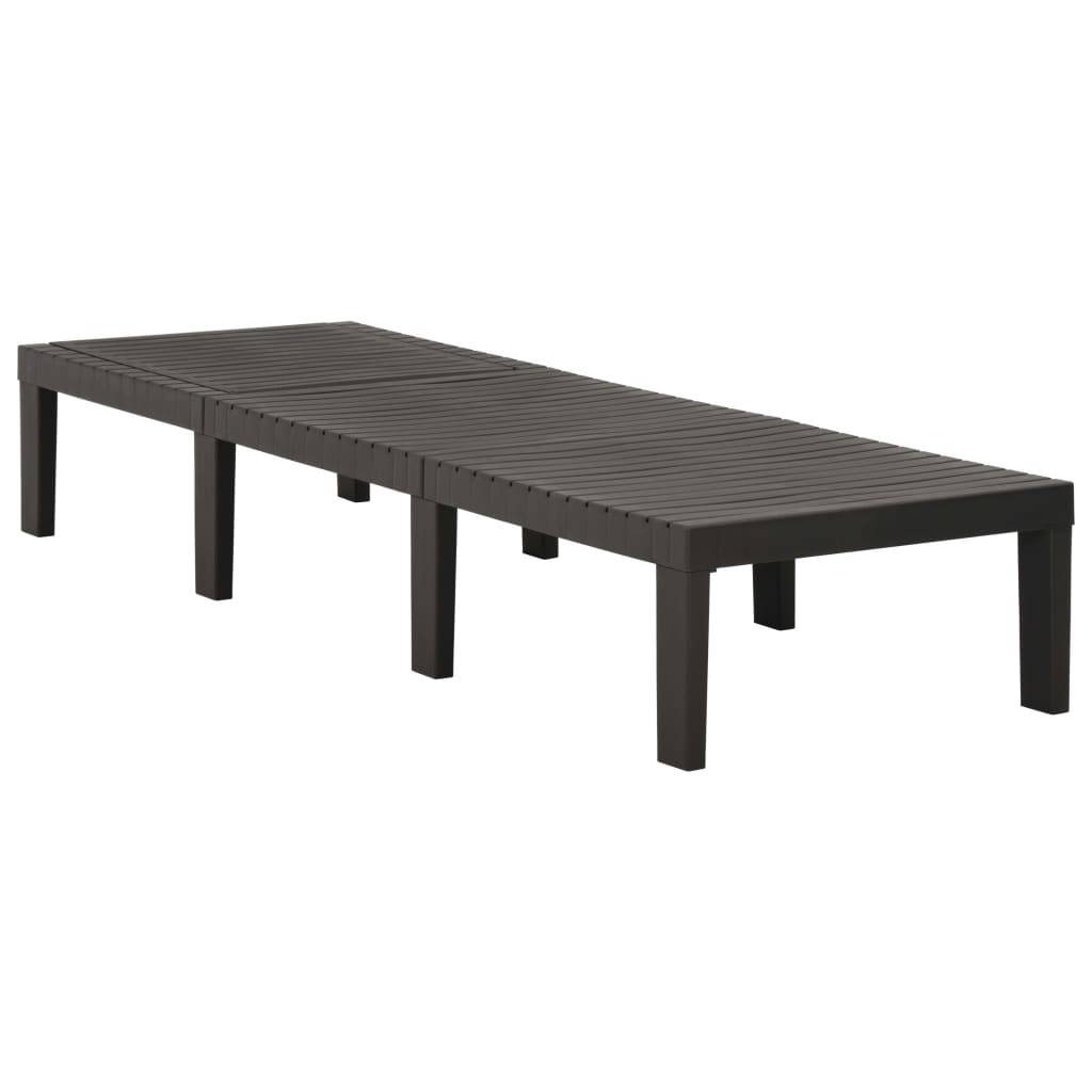 vidaXL Sonnenliege Kunststoff Anthrazit