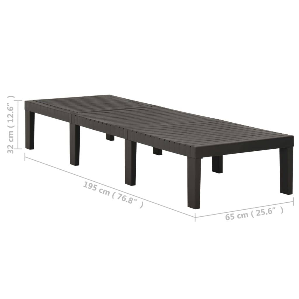 vidaXL Sonnenliege Kunststoff Anthrazit