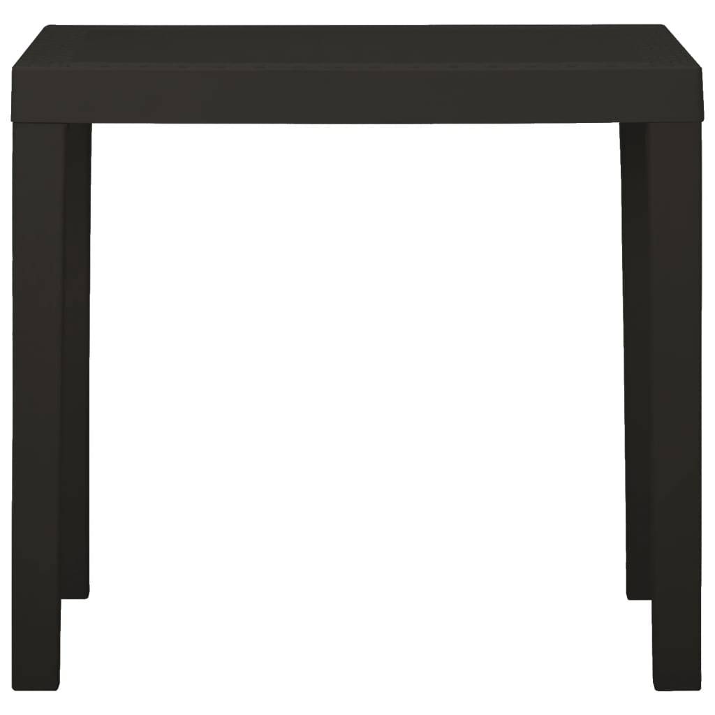 vidaXL Gartentisch Anthrazit 79x65x72 cm Kunststoff