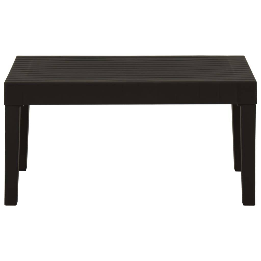 vidaXL 4-tlg. Garten-Lounge-Set mit Auflagen Kunststoff Grau