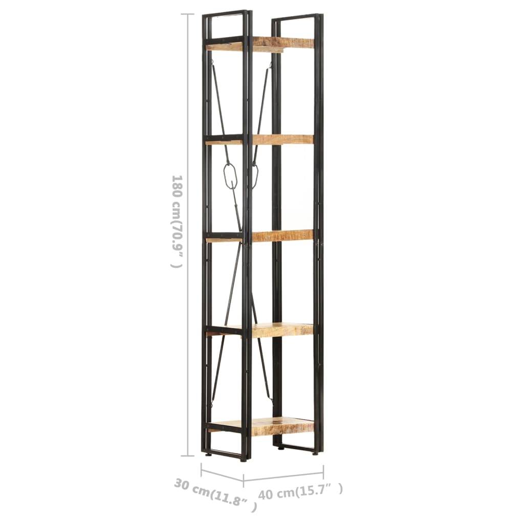 vidaXL Bücherregal 5 Fächer 40x30x180 cm Mango Massivholz