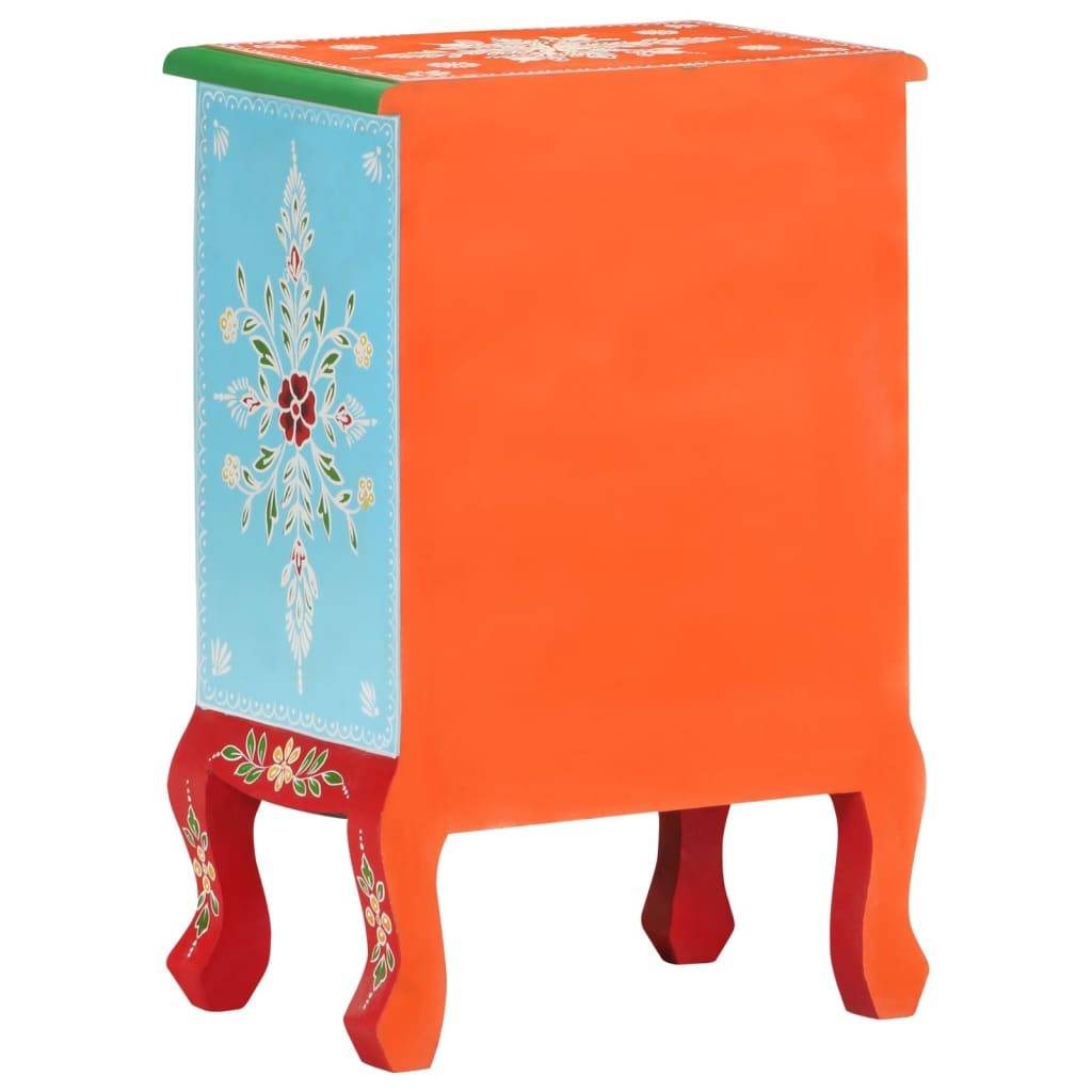 vidaXL Nachttisch Handbemalt 40x30x60 cm Mango Massivholz