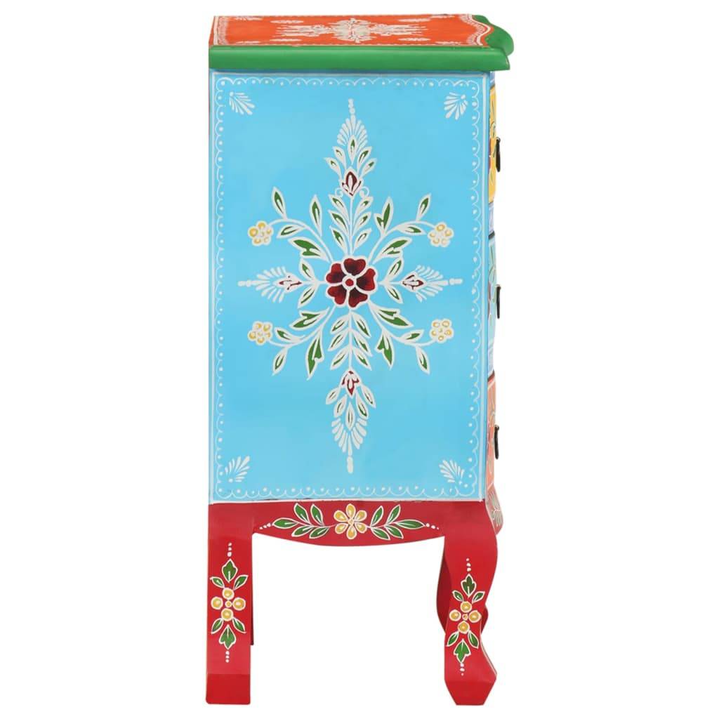vidaXL Nachttisch Handbemalt 40x30x60 cm Mango Massivholz