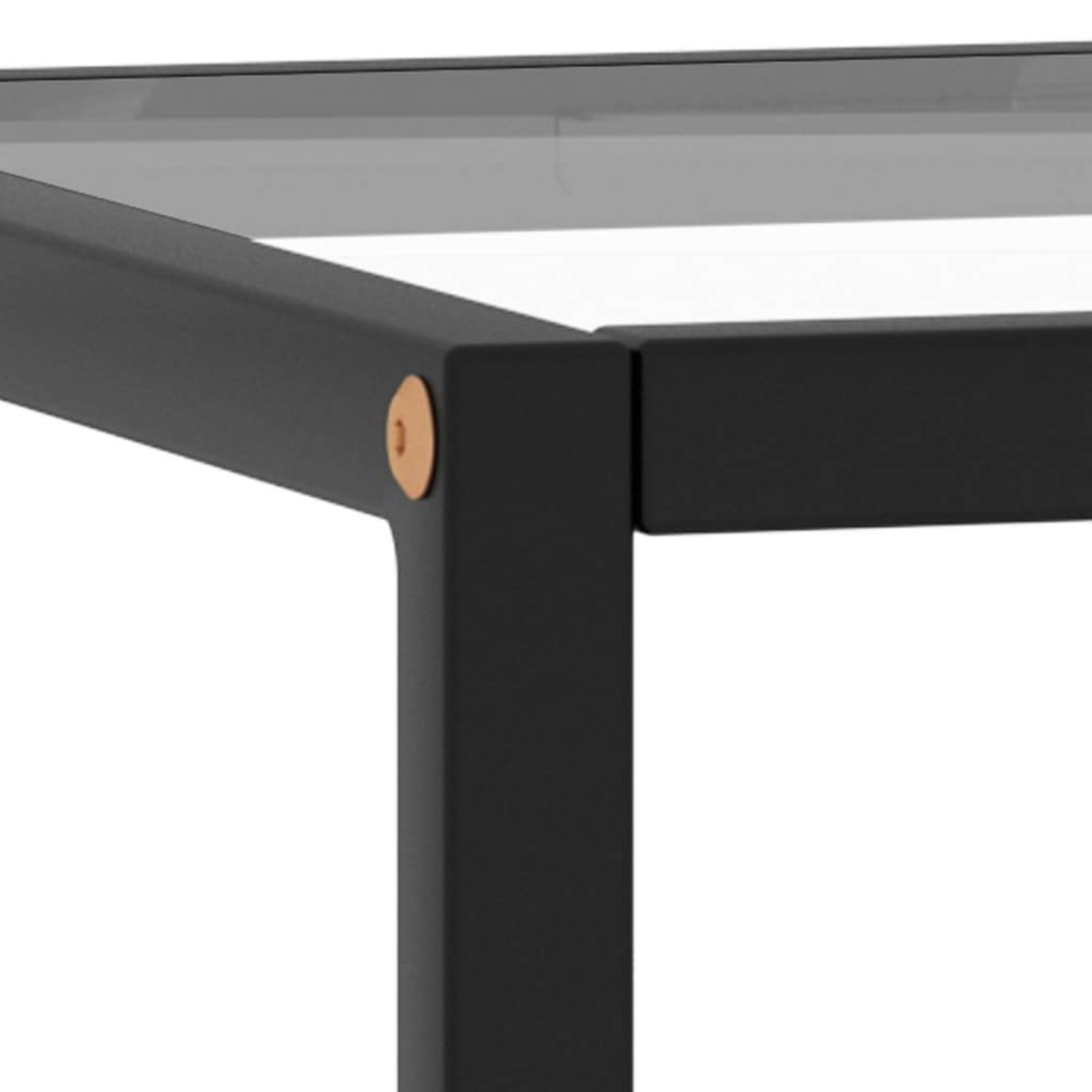 vidaXL Couchtisch Schwarz mit Hartglas 40x40x50 cm