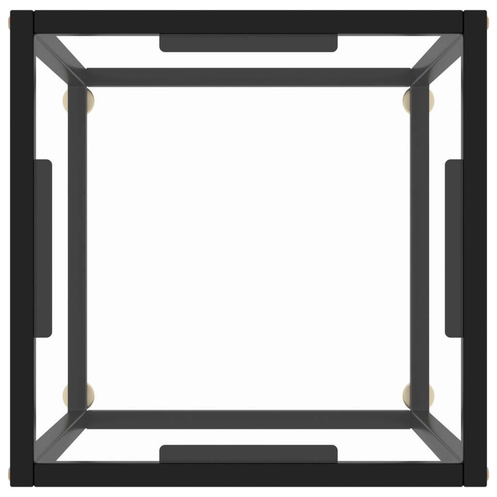 vidaXL Couchtisch Schwarz mit Hartglas 40x40x50 cm