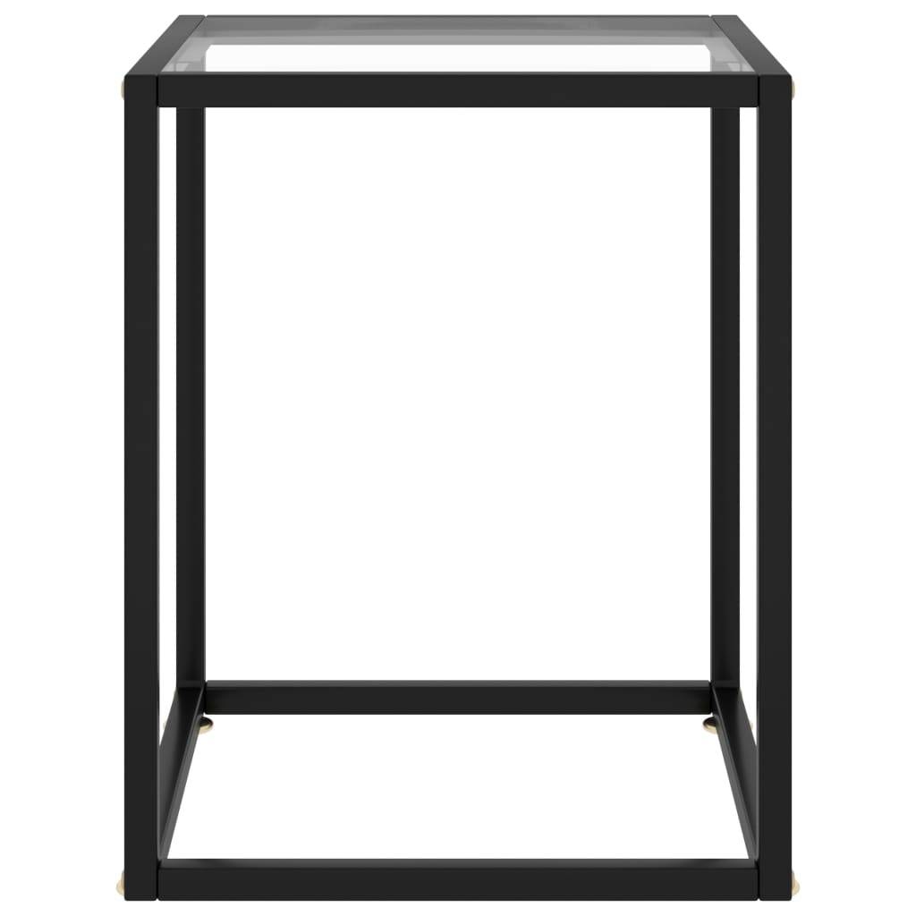 vidaXL Couchtisch Schwarz mit Hartglas 40x40x50 cm