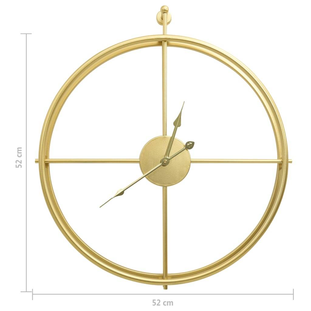 vidaXL Wanduhr Golden 52 cm Eisen