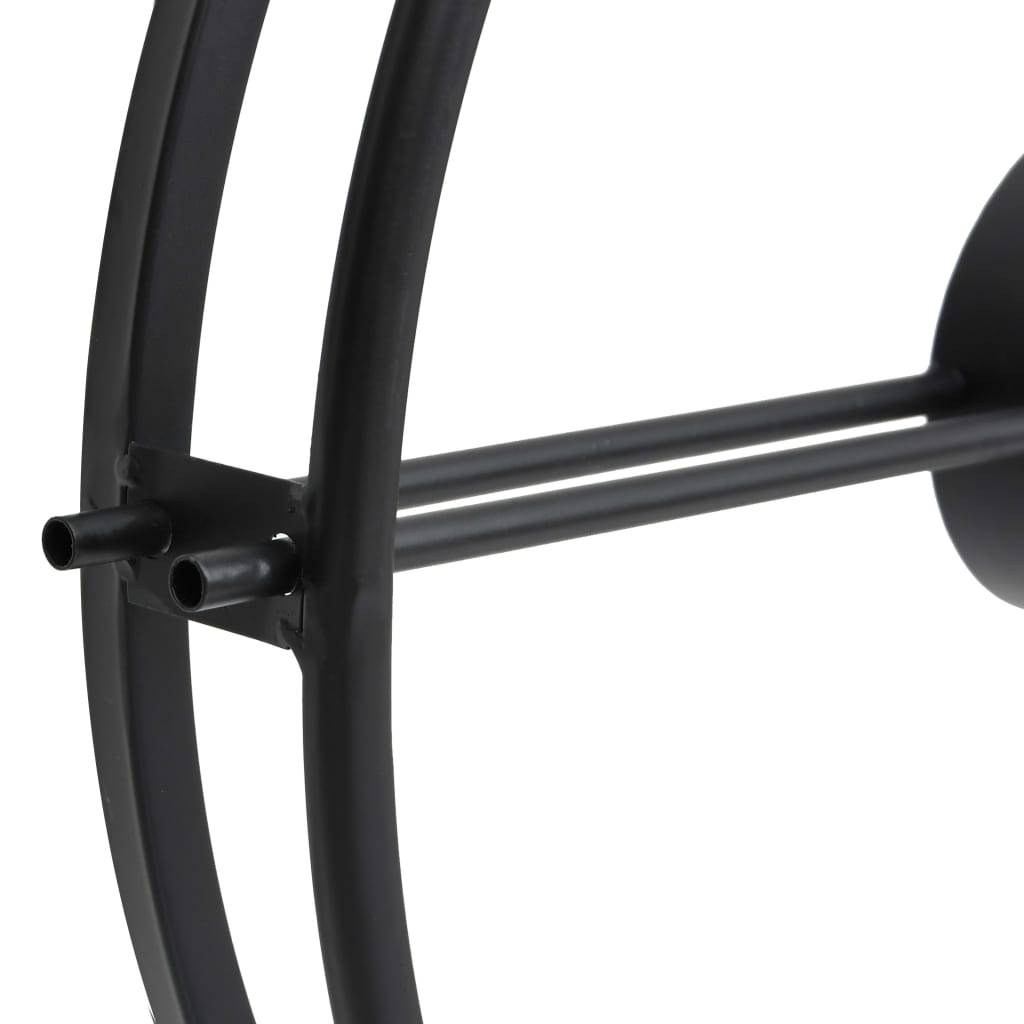 vidaXL Wanduhr Schwarz 52 cm Eisen