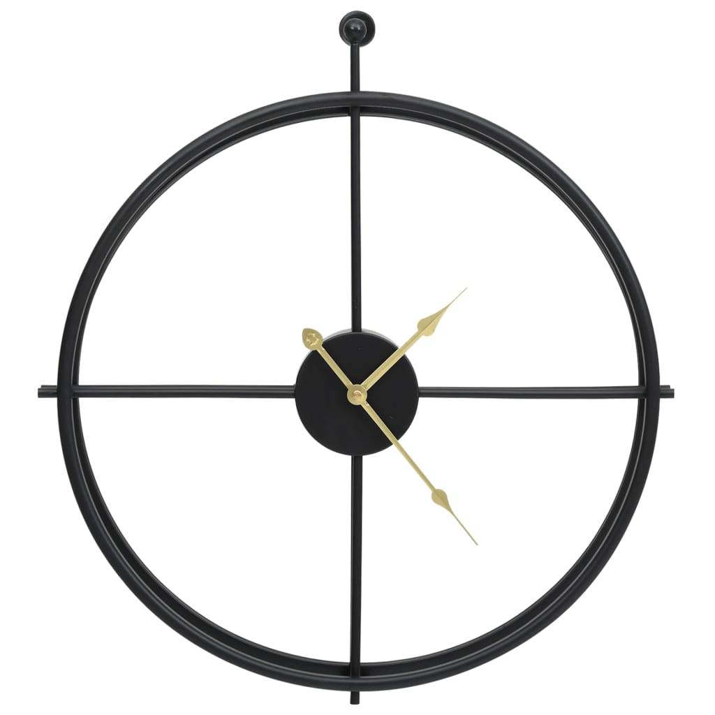 vidaXL Wanduhr Schwarz 52 cm Eisen