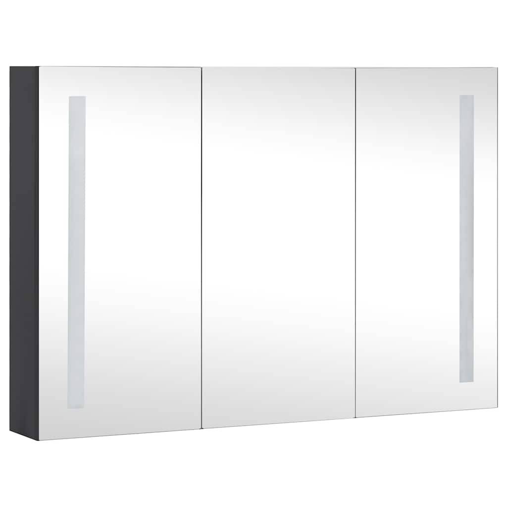 vidaXL LED-Spiegelschrank fürs Bad 89x14x62 cm