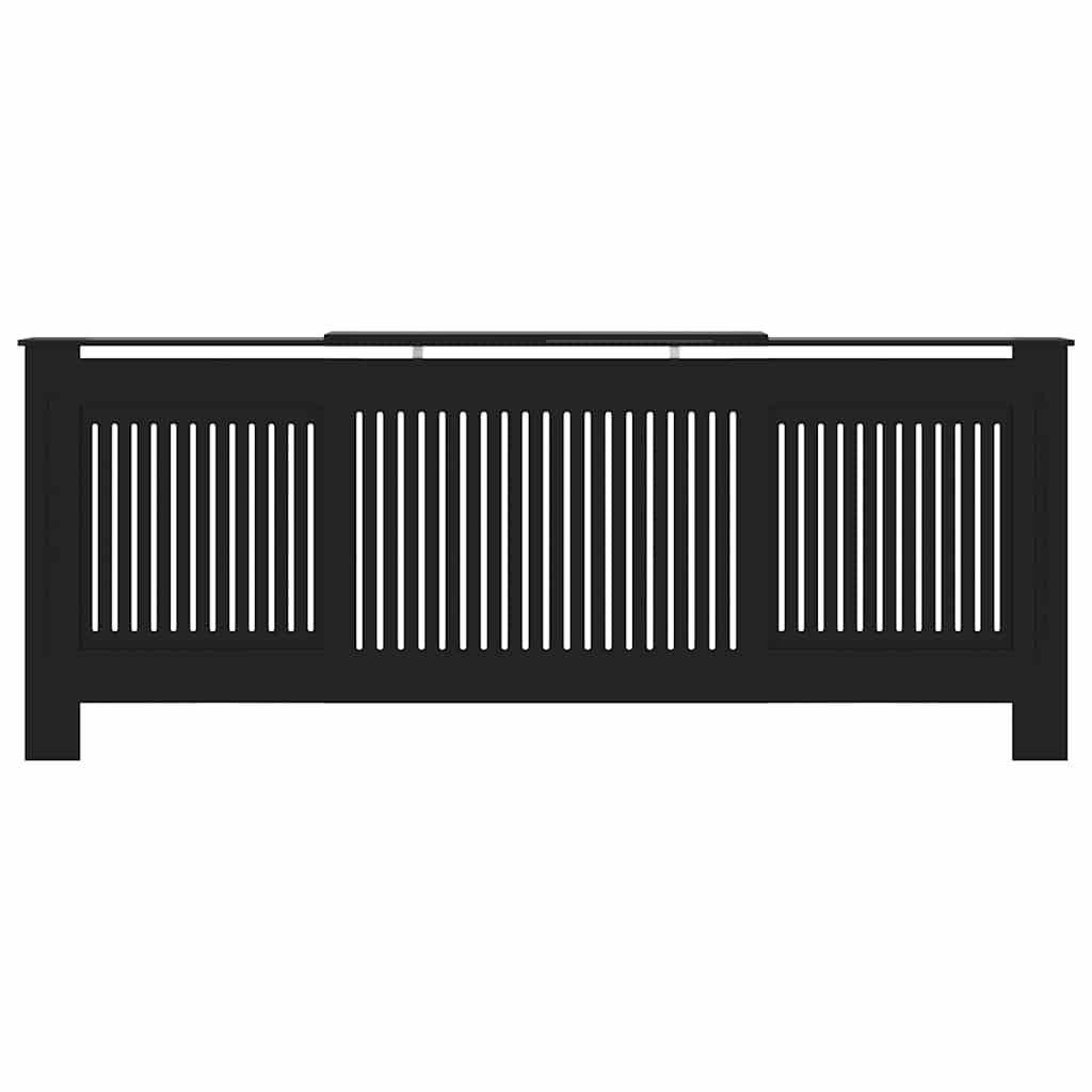 vidaXL MDF Heizkörperverkleidung Schwarz 205 cm