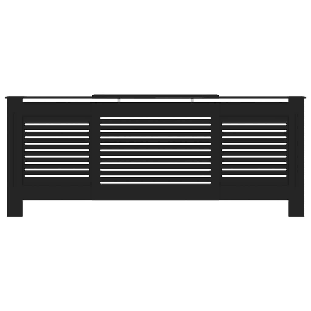 vidaXL MDF Heizkörperverkleidung Schwarz 205 cm